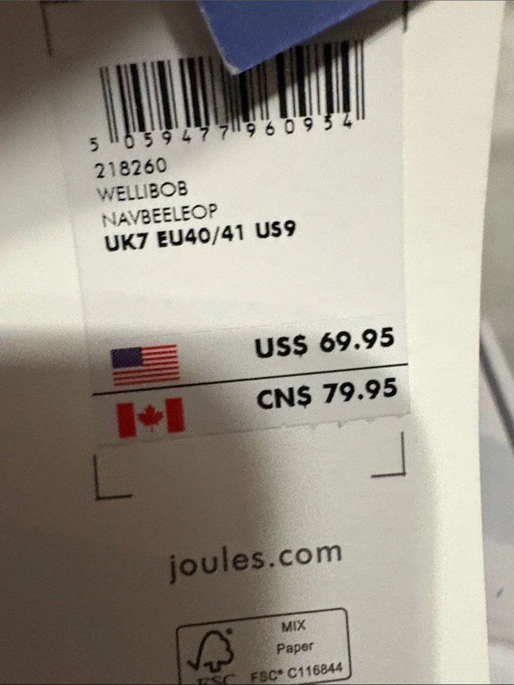 Joules Multicolor Leopard Rain Boots size US 9 NWT